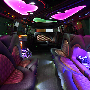 Frisco limousine interior seats lights